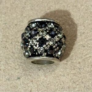 Brighton Crystal Voyage Bead in Hematite with metallic gray crystals Retired